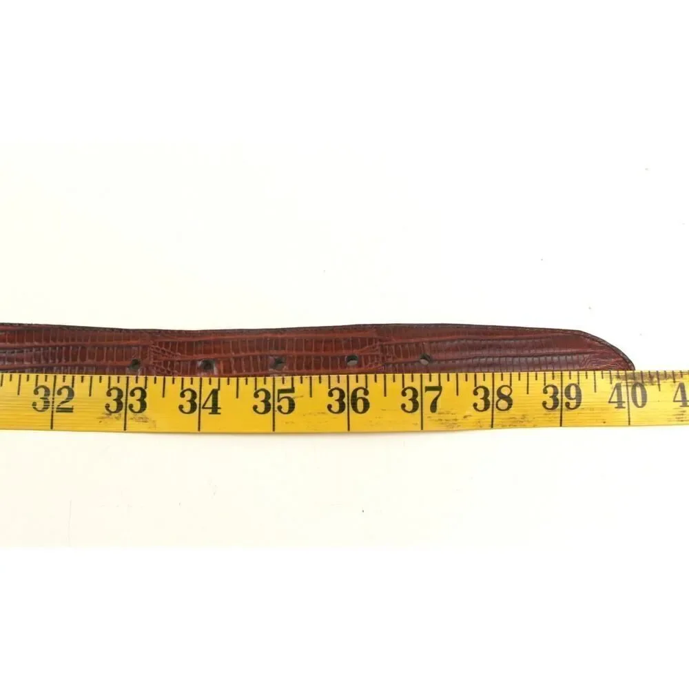 Club Room BROWN GENUINE LEATHER SNAKE 1 1/8